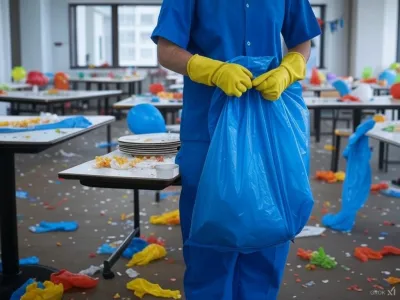 Curatarea salii unei petreceri