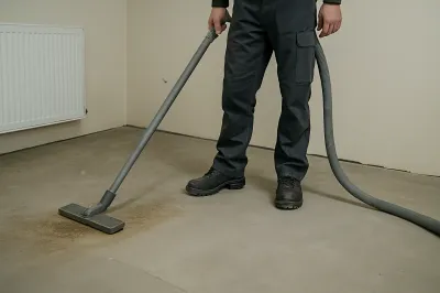 Aspirarea molozului dupa constructor