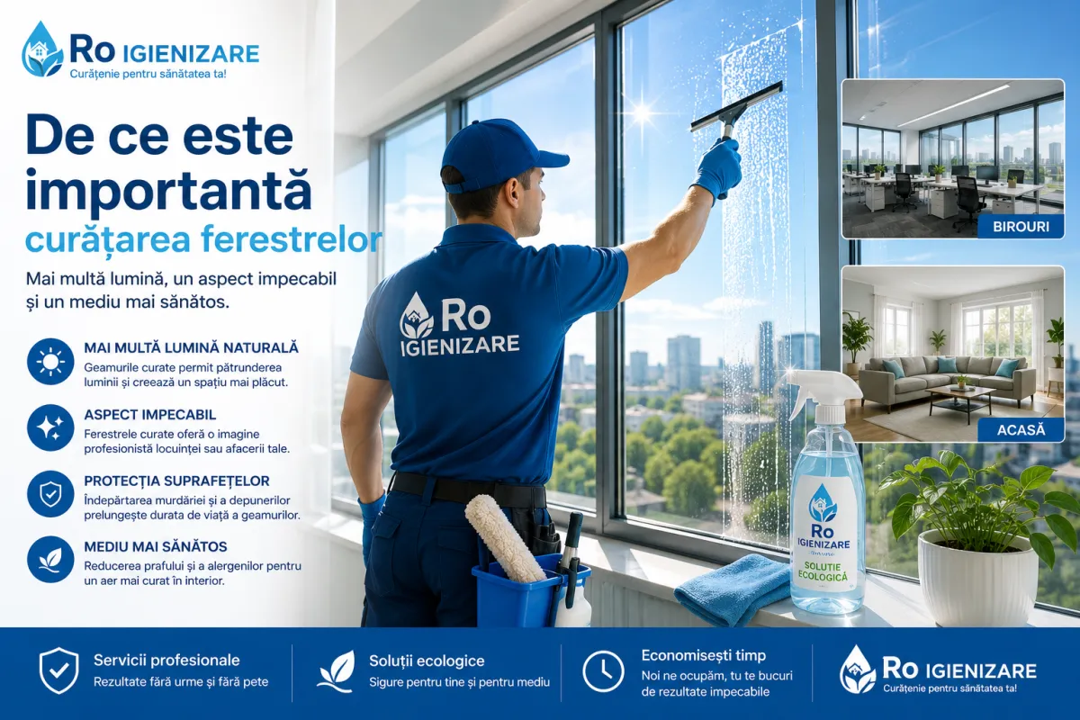De ce este importantă curățarea ferestrelor